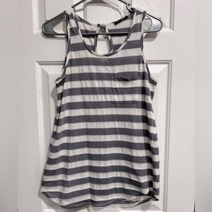Papermoon Egan One Pocket Gray Sleeveless Tank Top - Stitch Fix